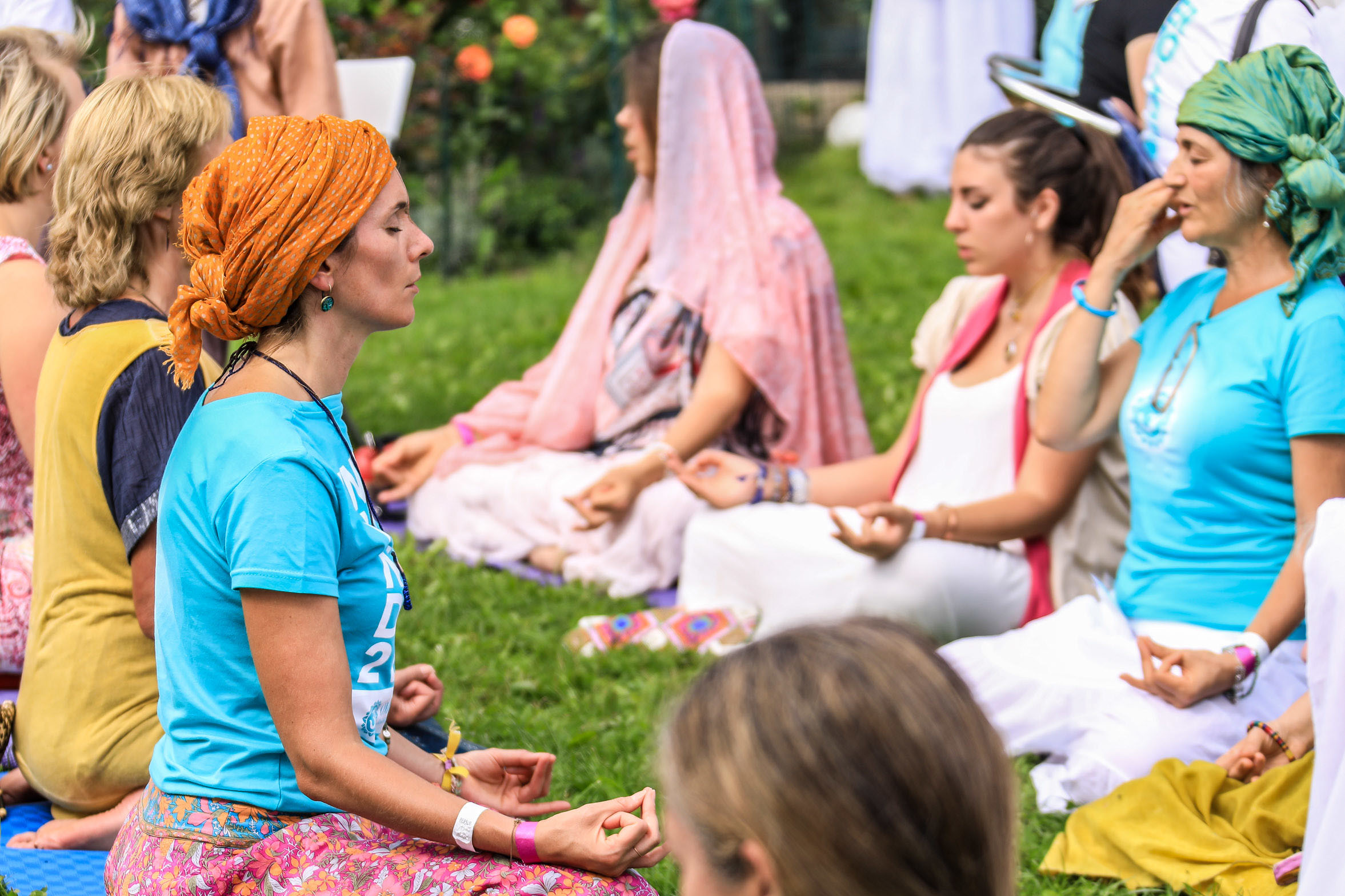 OM Chanting session in action at a Dublin venue.