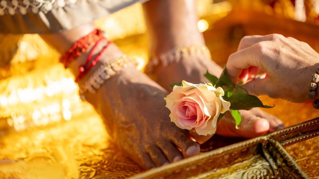 Gurupurnima blessing Guruji's feet at Shree Peetha Nilaya